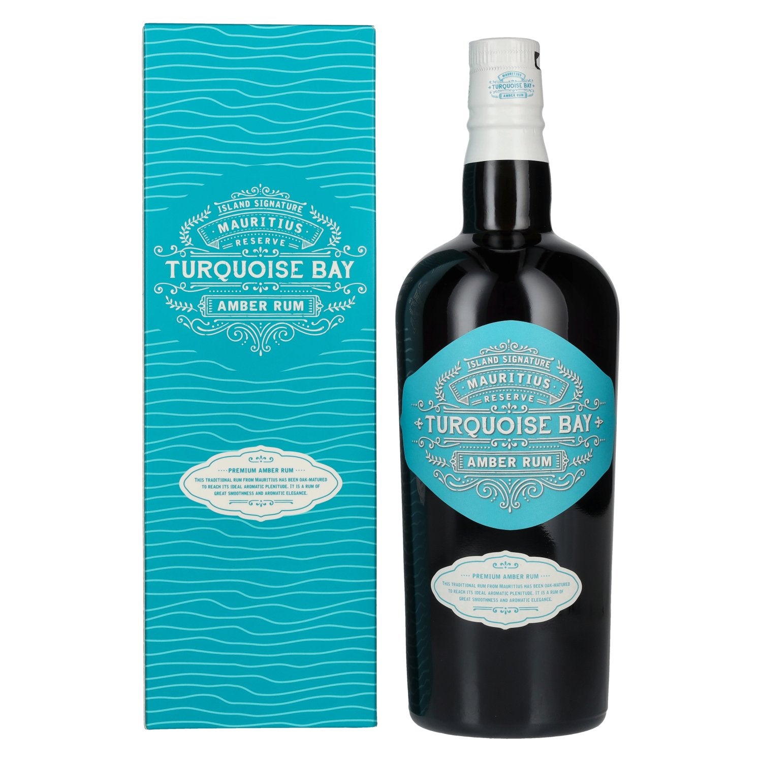 Turquoise Bay Amber Rum Reserve 40% Vol. 0,7l in geschenkverpakking