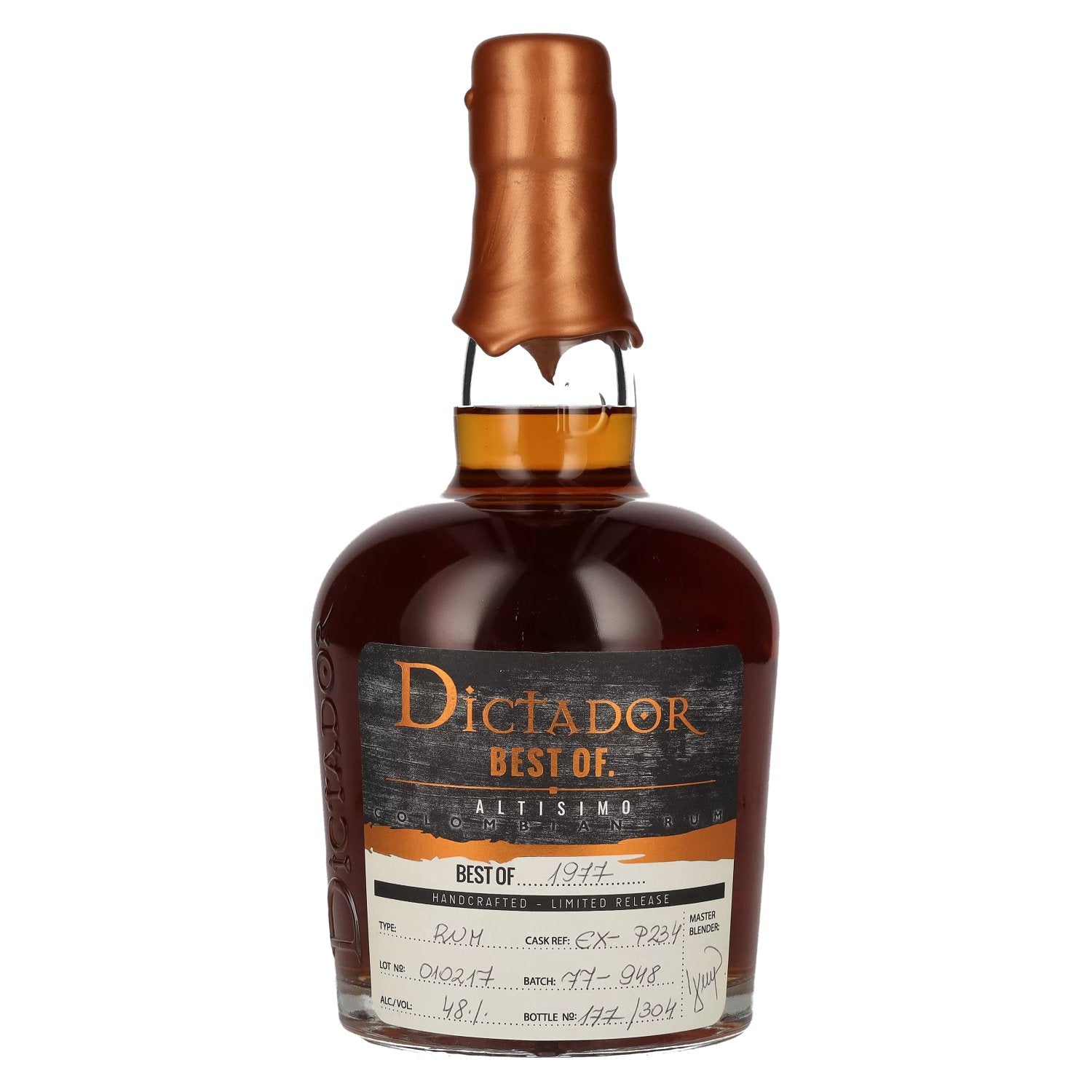 Dictador BEST OF 1977 ALTISIMO Rhum colombien 40YO/010217/EX-P234 48% vol. 0,7l