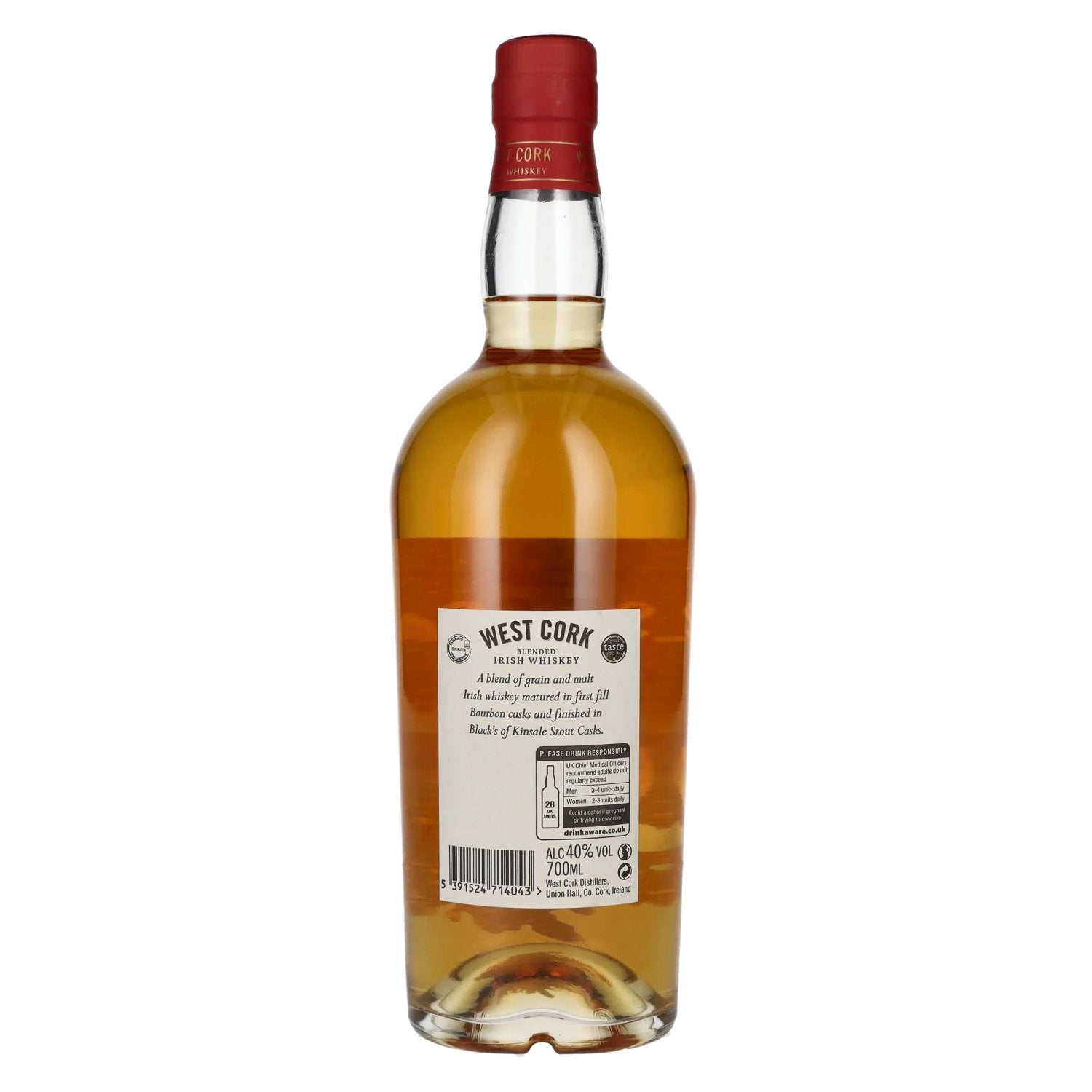West Cork Blended Irish Whiskey IRISH STOUT CASK FINISH 40% Vol. 0,7l