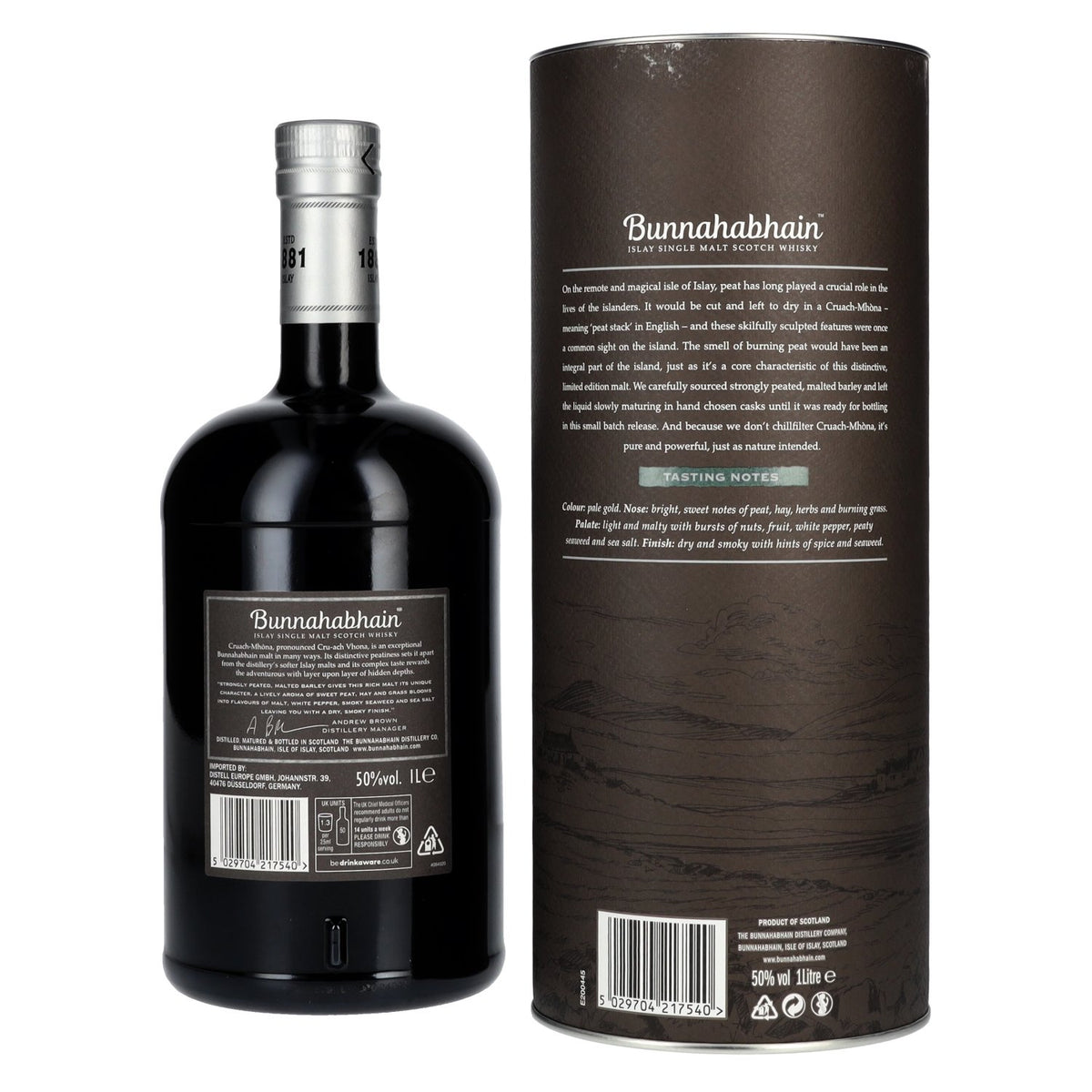 Bunnahabhain CRUACH-MHÒNA Travel Exclusive Islay Single Malt Scotch Whisky 50% Vol. 1l in gift box