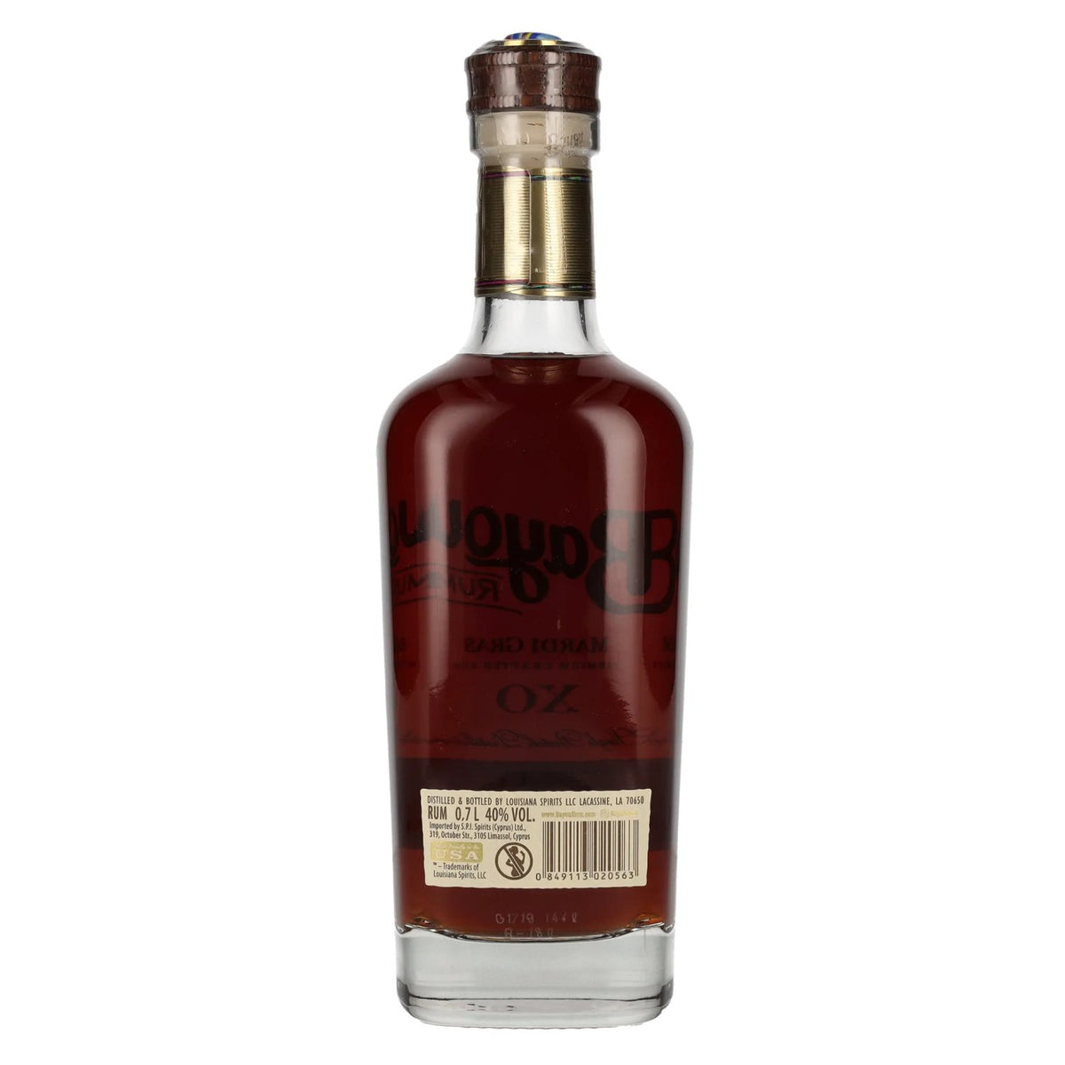 Bayou XO MARDI GRAS Premium Crafted Rum 40% ABV 0.7l