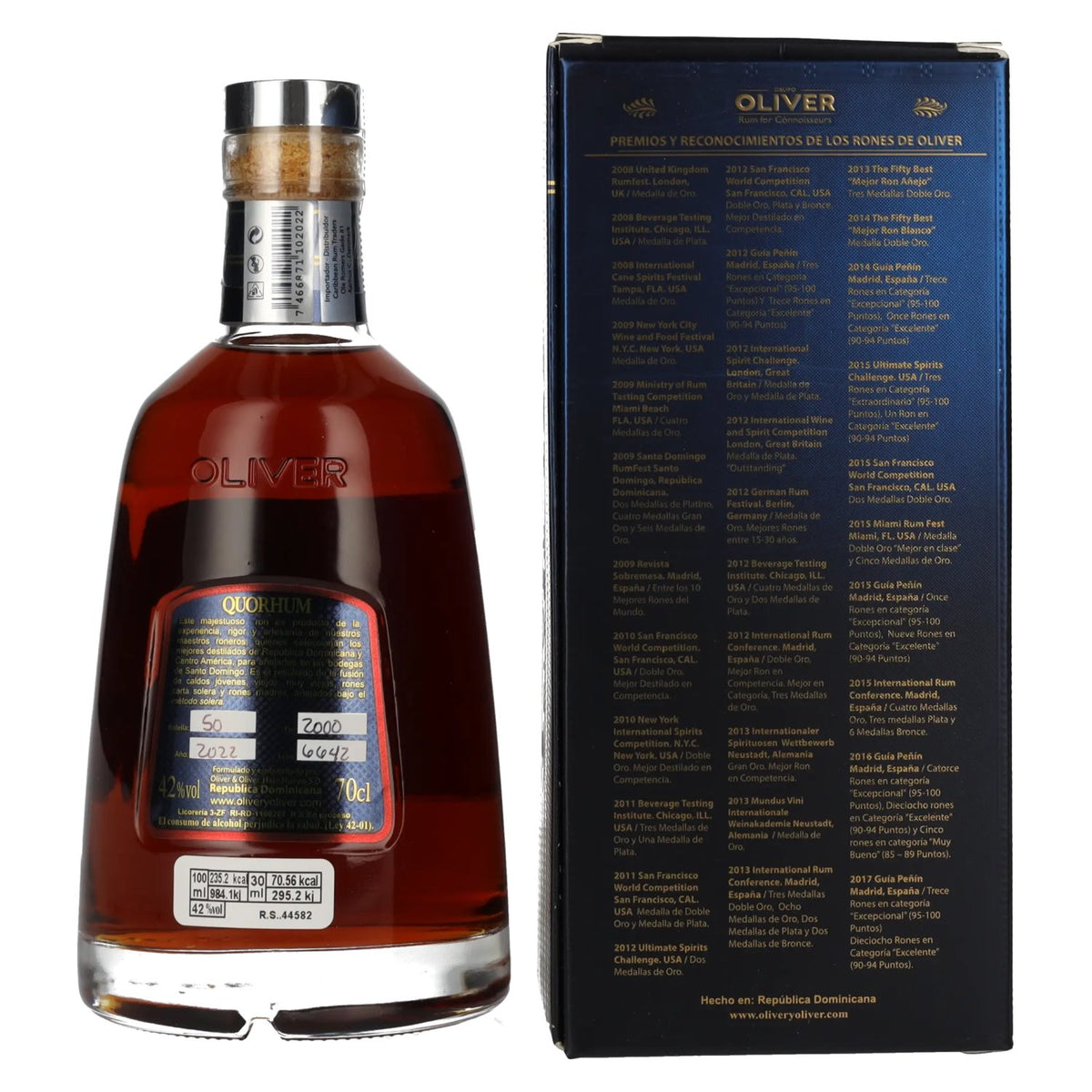 Ron Quorhum 30th Anniversary Travel Retail Special Edition 42% vol. 0.7l in a gift box