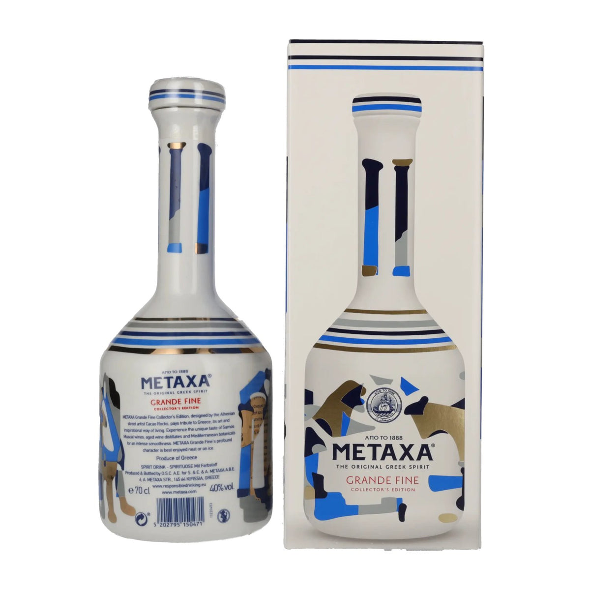 Metaxa GRANDE FINE Collector's Edition, keramische fles, 40% vol., 0,7 l, in geschenkverpakking