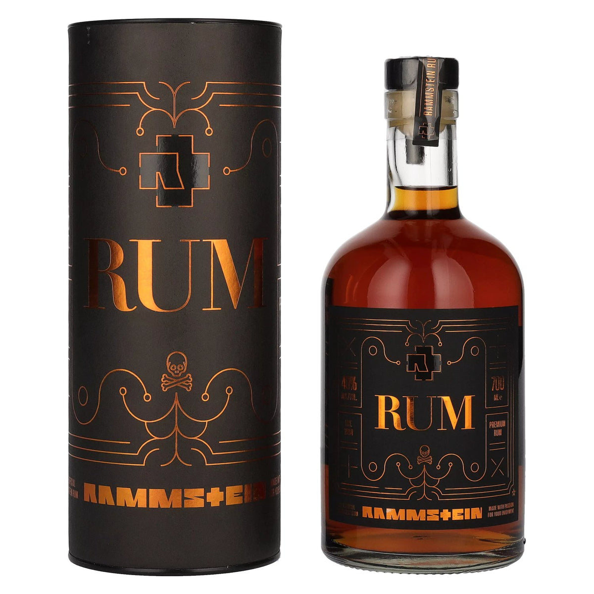 Rammstein Premium Rum 40% vol. 0,7 l in geschenkverpakking