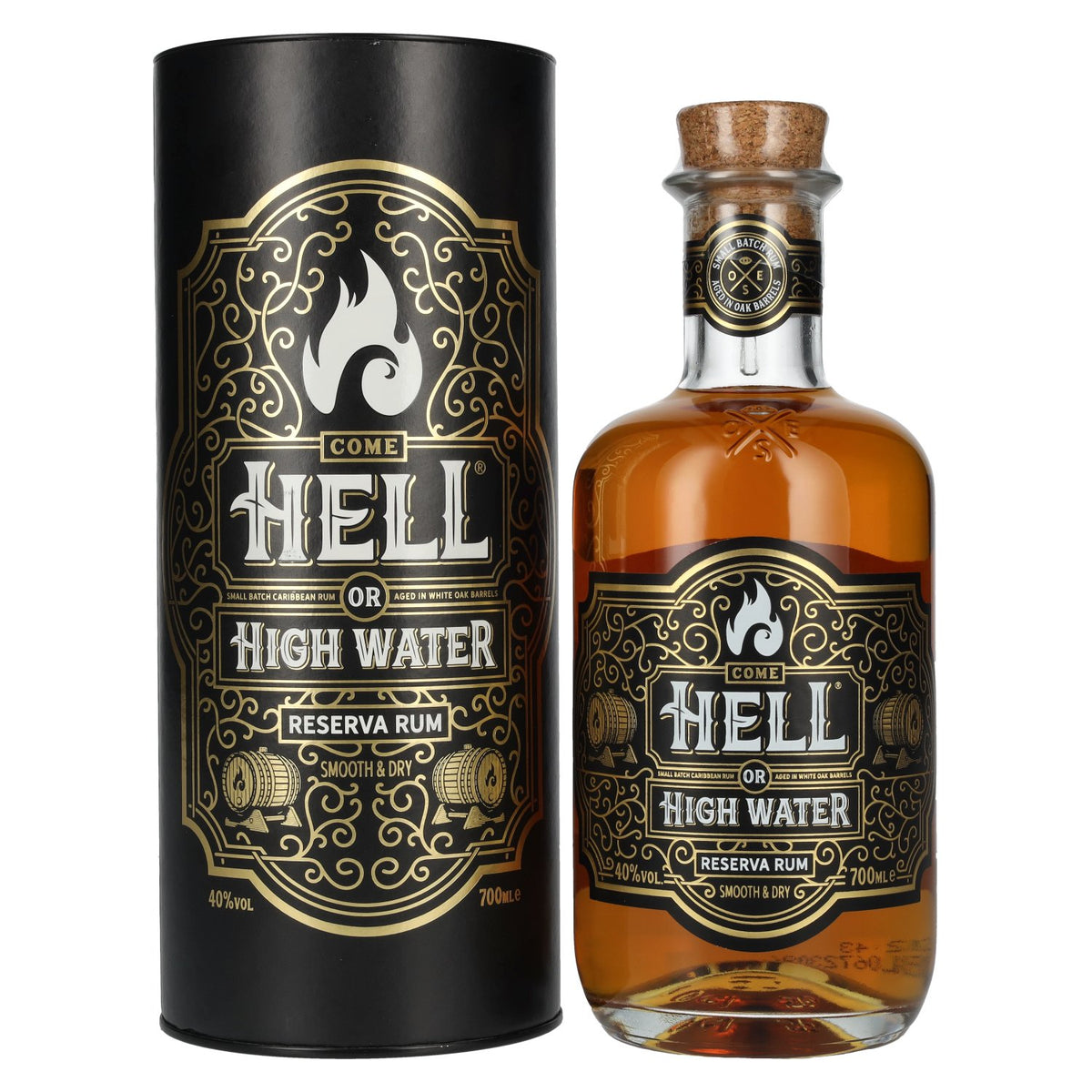 Come Hell or High Water RESERVA Rum 40% Vol. 0,7l in geschenkverpakking