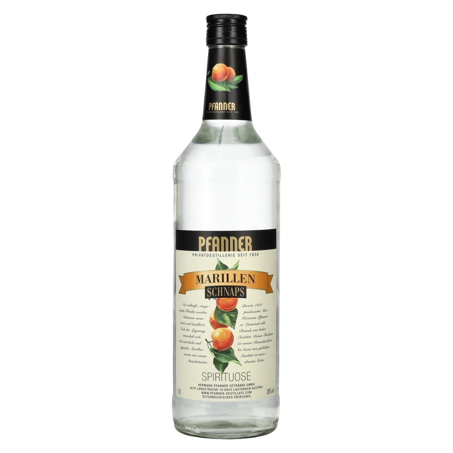Pfanner apricot schnapps 38% vol. 1l