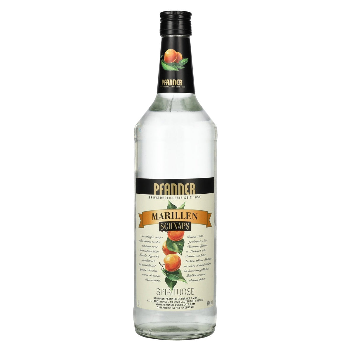 Eau-de-vie d'abricot Pfanner 38 % vol., 1 l
