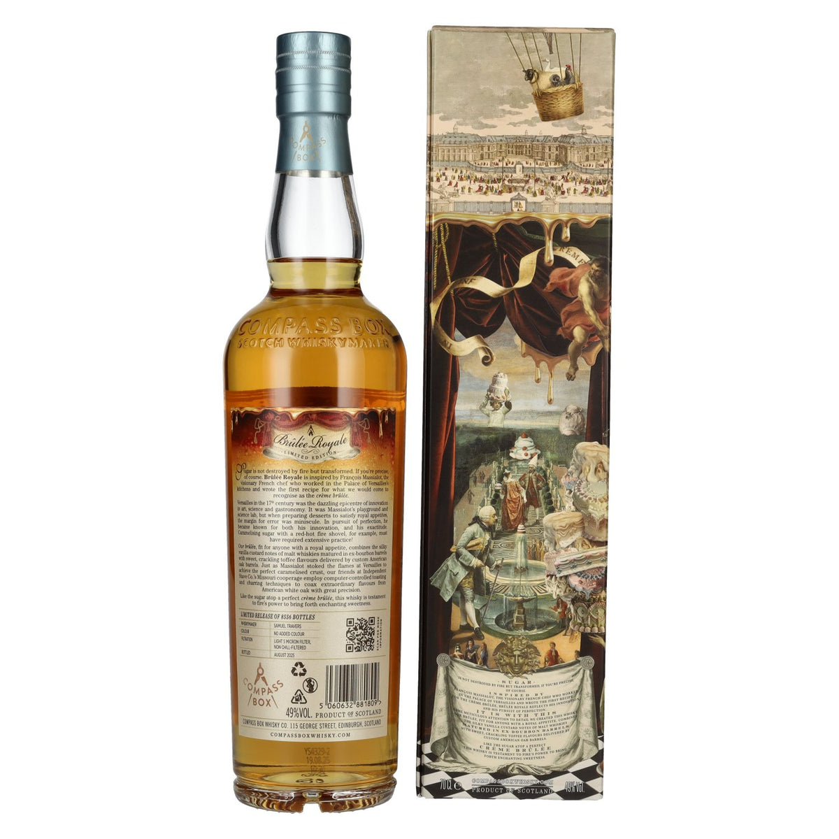 Compass Box BRÛLÉE ROYALE Blended Malt Scotch Whisky 49% Vol. 0,7l en coffret cadeau