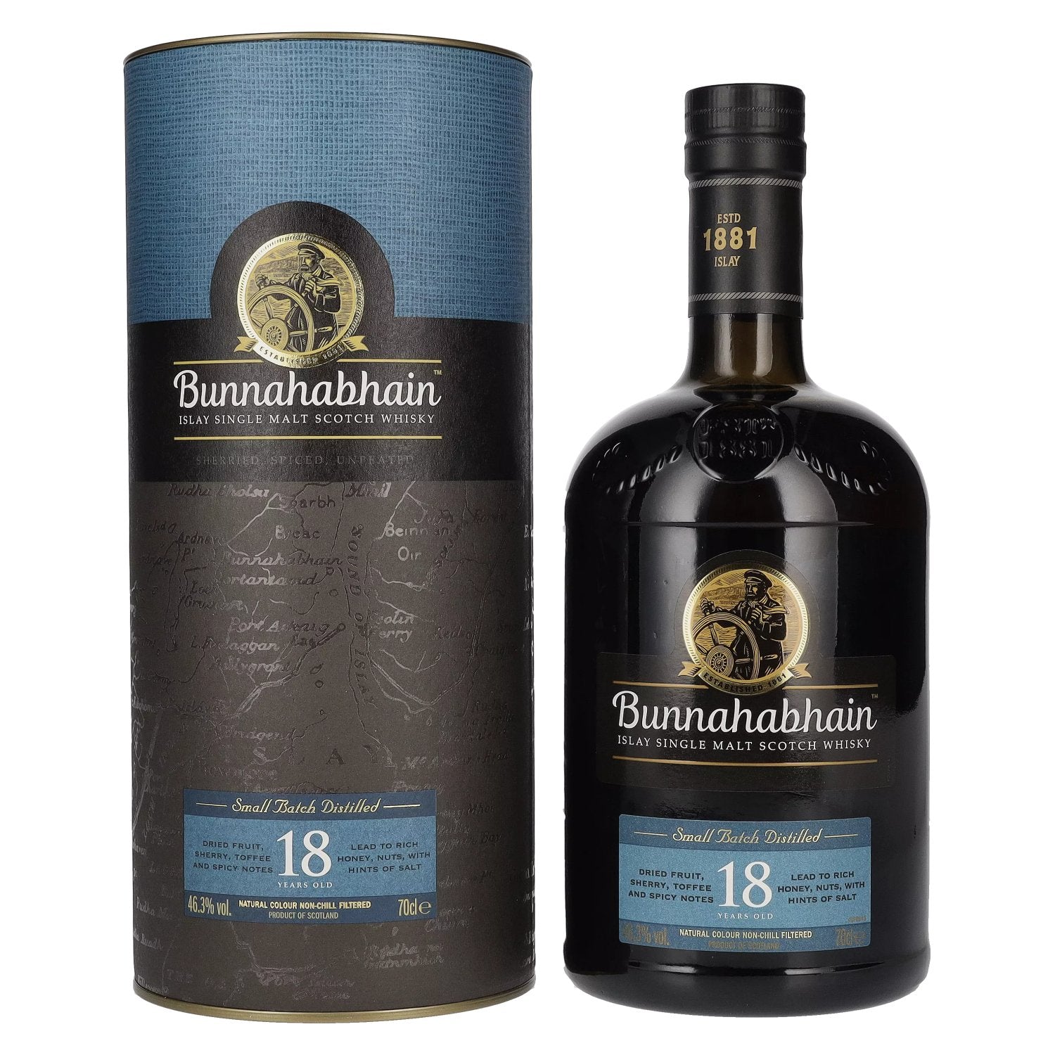 Bunnahabhain 18 Years Old Islay Single Malt Scotch Whisky 46,3% Vol. 0,7l in Geschenkbox