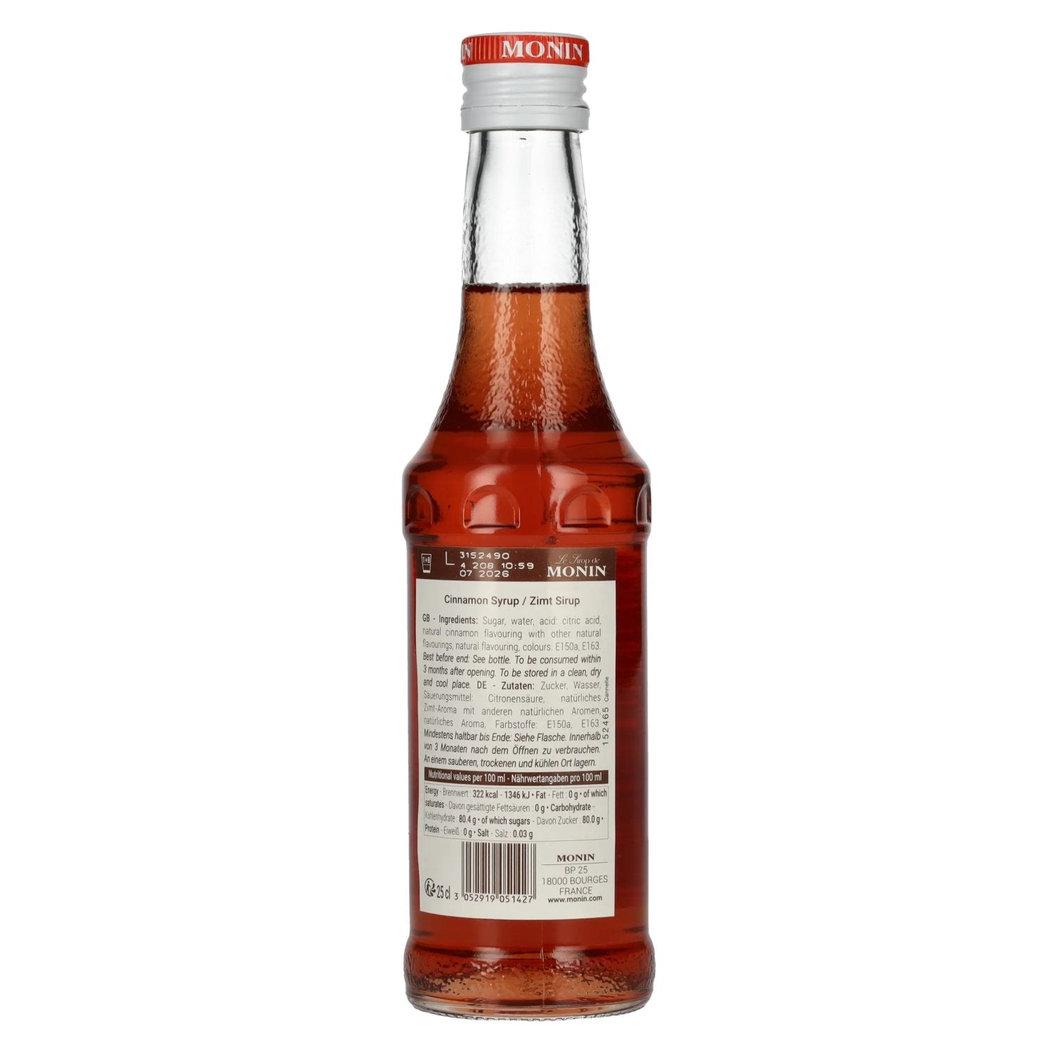 Le Sirop de Monin ZIMT 0.25l