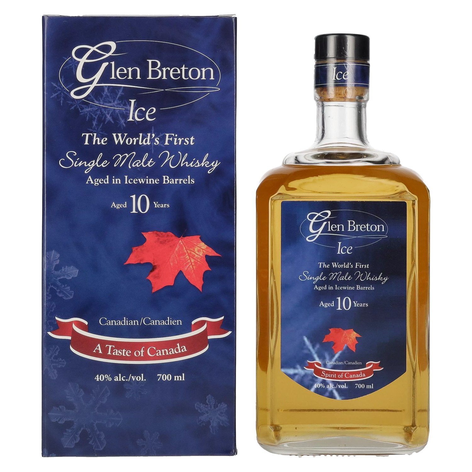 Glen Breton Ice 10 Years Old Aged in Icewine Barrels 40% Vol. 0,7l en boîte cadeau