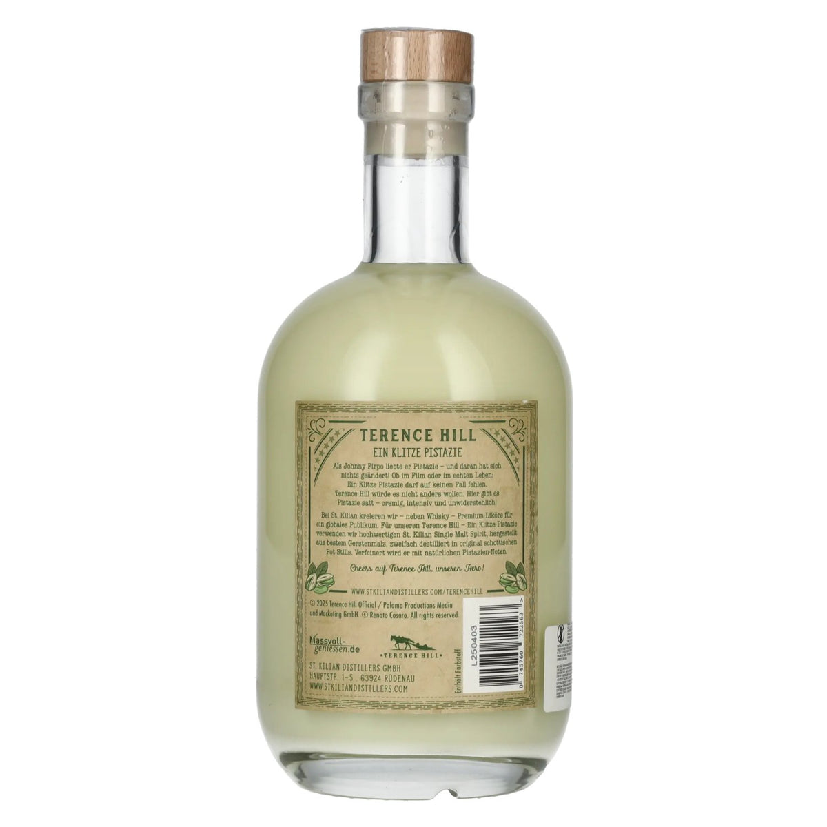 Terence Hill THE HERO A DASH OF PISTACHIO Cream Liqueur 20% ABV 0.7l