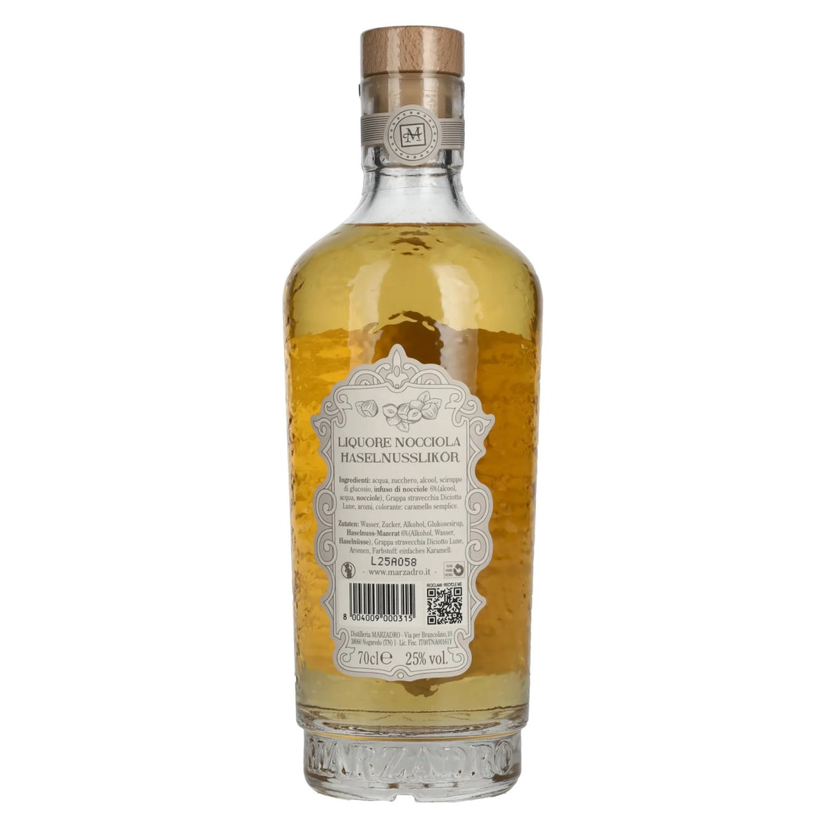 Marzadro Noiela hazelnootlikeur 25% vol. 0,7 l