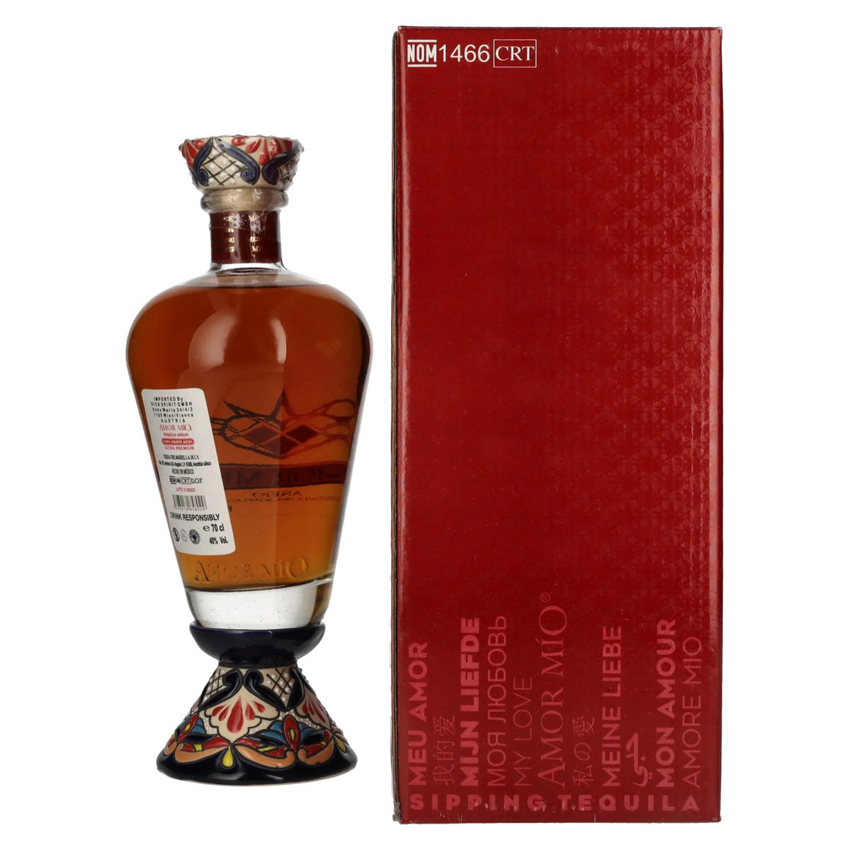 Amor Mío Tequila Añejo 100% Agave Azul 40% Vol. 0,7l in Geschenkbox