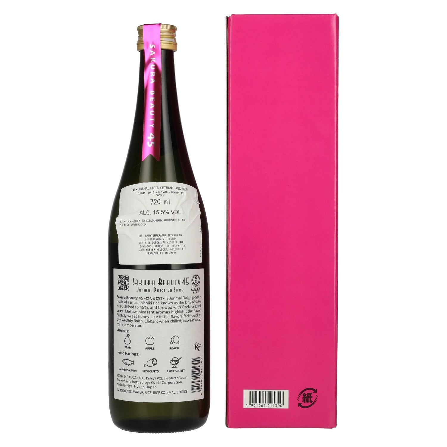 Ozeki Junmai Daiginjo Sakura Beauty 45 15,5% vol. 0,72l en boîte cadeau