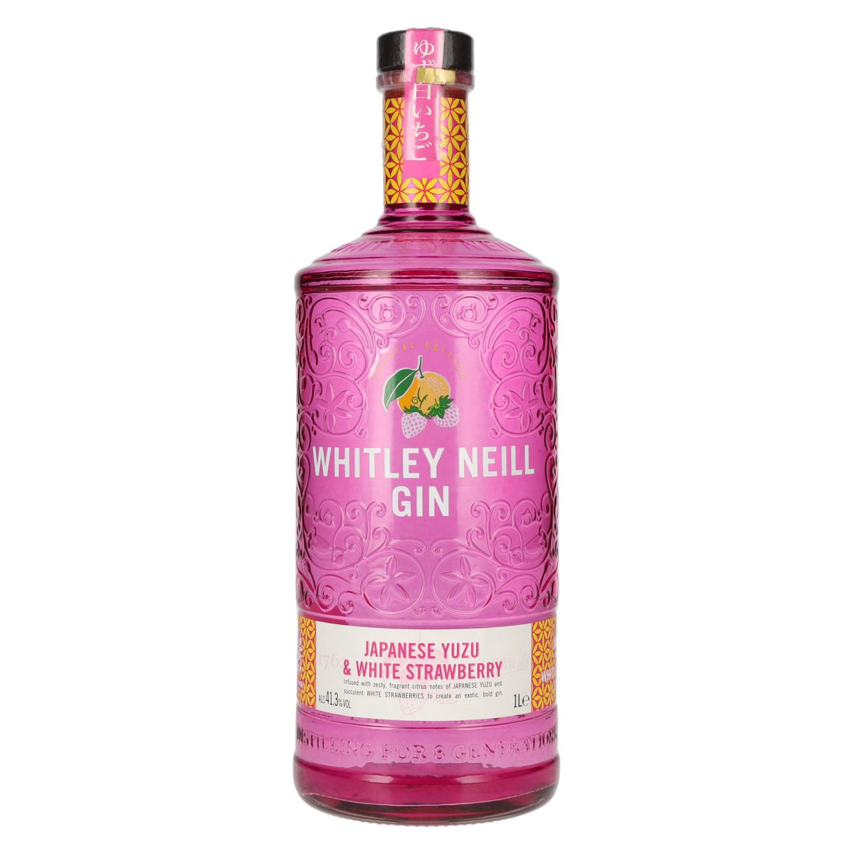 Whitley Neill JAPANESE YUZU & WHITE STRAWBERRY GIN 41,3% Vol. 1l