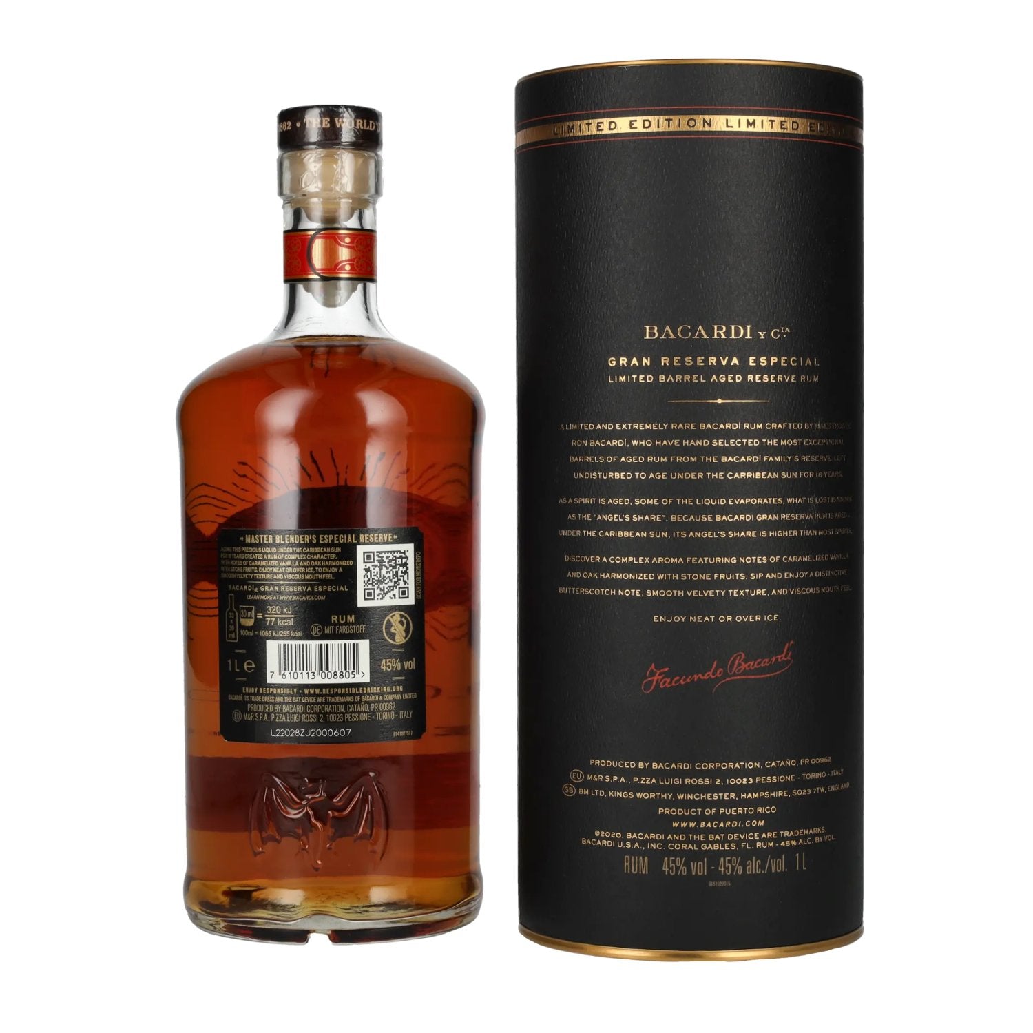 Bacardi 16 Years Old Gran Reserva Especial Limited Edition 45% vol. 1l en boîte cadeau