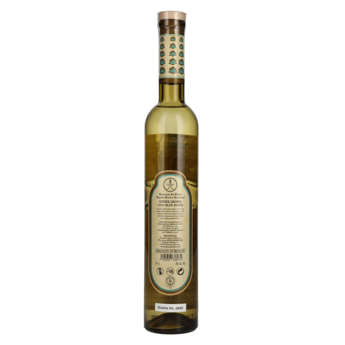 Hacienda De Xalpa Tequila Blanco 100% Agave 38% ABV 0.7 litres