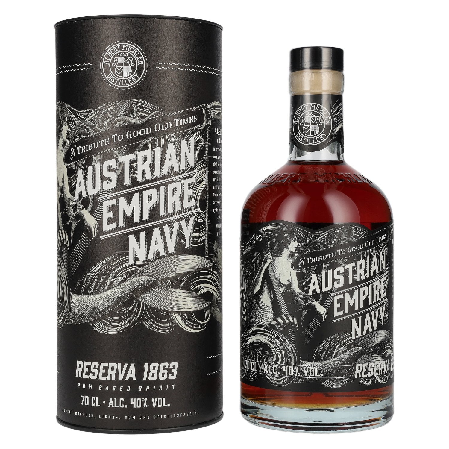 Austrian Empire Navy RESERVA 1863 Rum Based Spirit 40% Vol. 0,7l in Geschenkbox