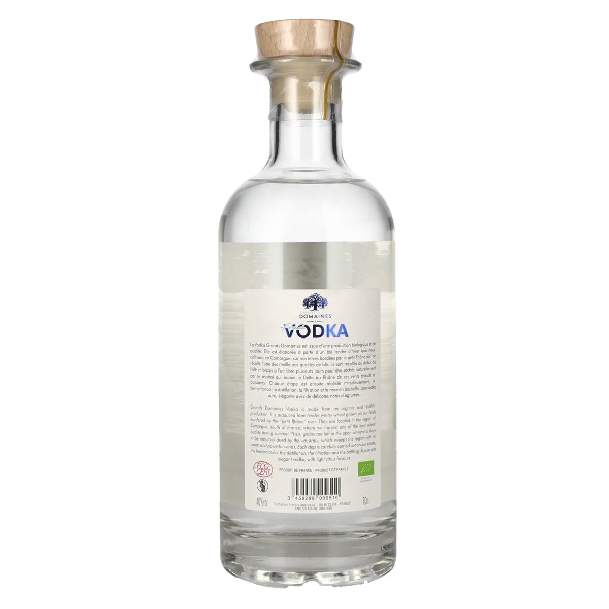 Grands Domaines Organic Bio Franse wodka 40% vol. 0,7 l