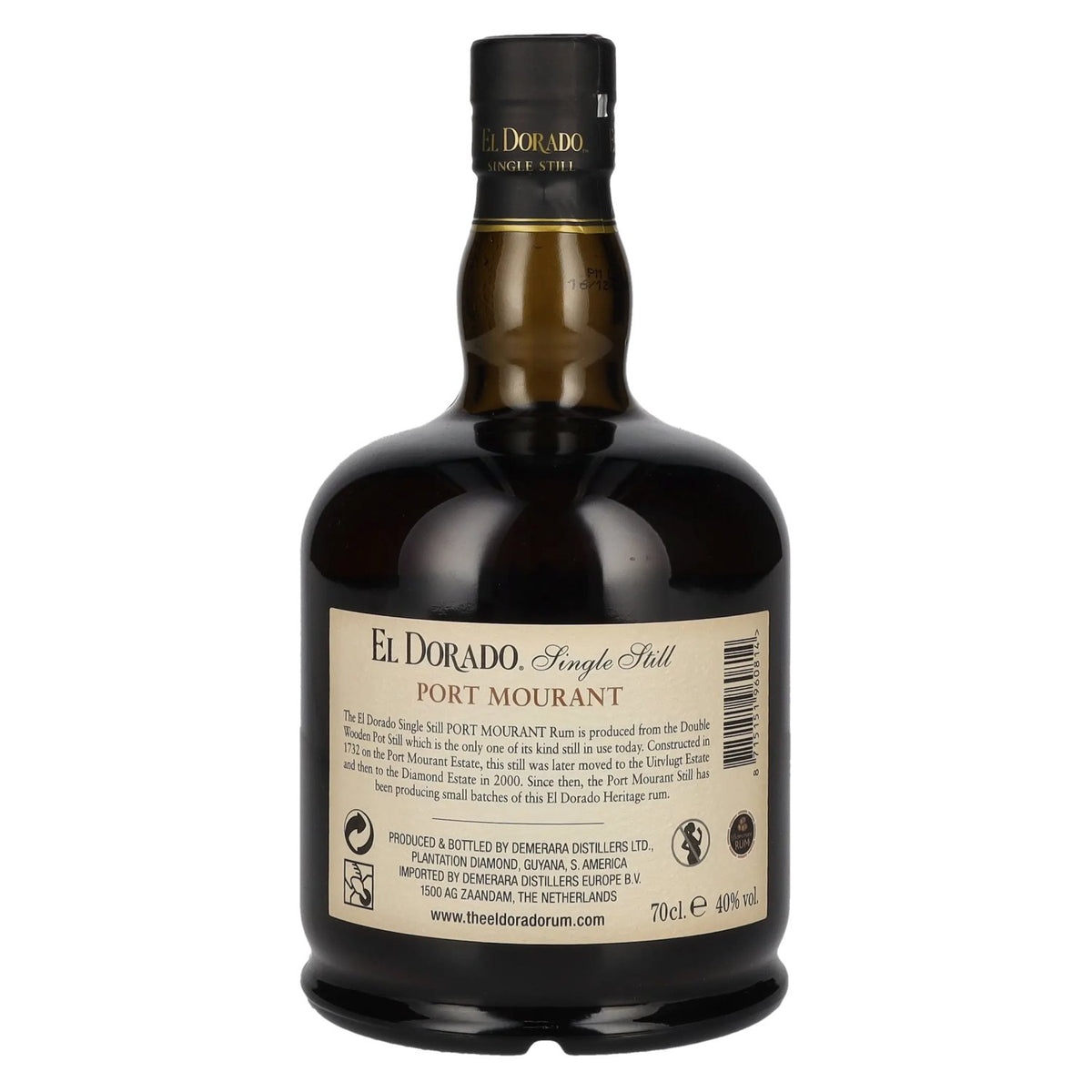 El Dorado Single Still PORT MOURANT Finest Demerara Rum 2009 40% vol. 0.7 l