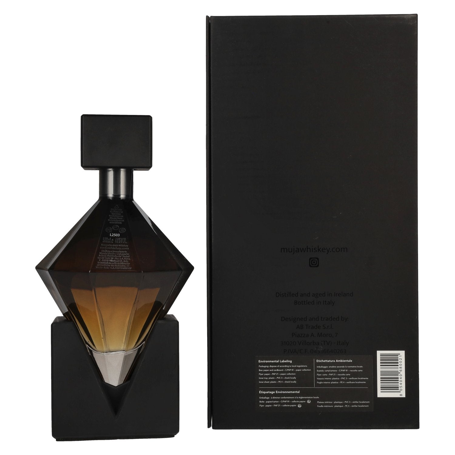 Muja Rosapetra Blended Irish Whiskey 44% Vol. 0,5l in Geschenkbox
