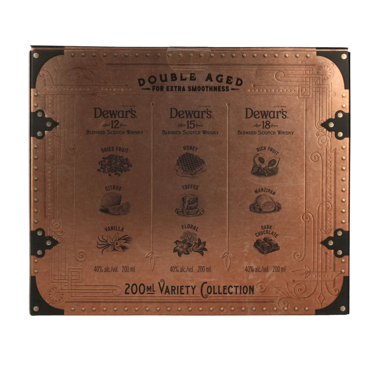 Assortiment Dewar's, 40 % vol., 3 x 0,2 l, dans un coffret cadeau