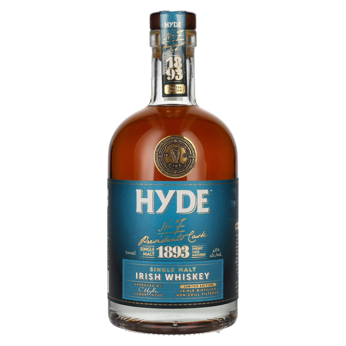 Hyde No. 7 PRESIDENT’S CASK 1893 Single Malt Irish Whiskey 46% vol. 0.7 l