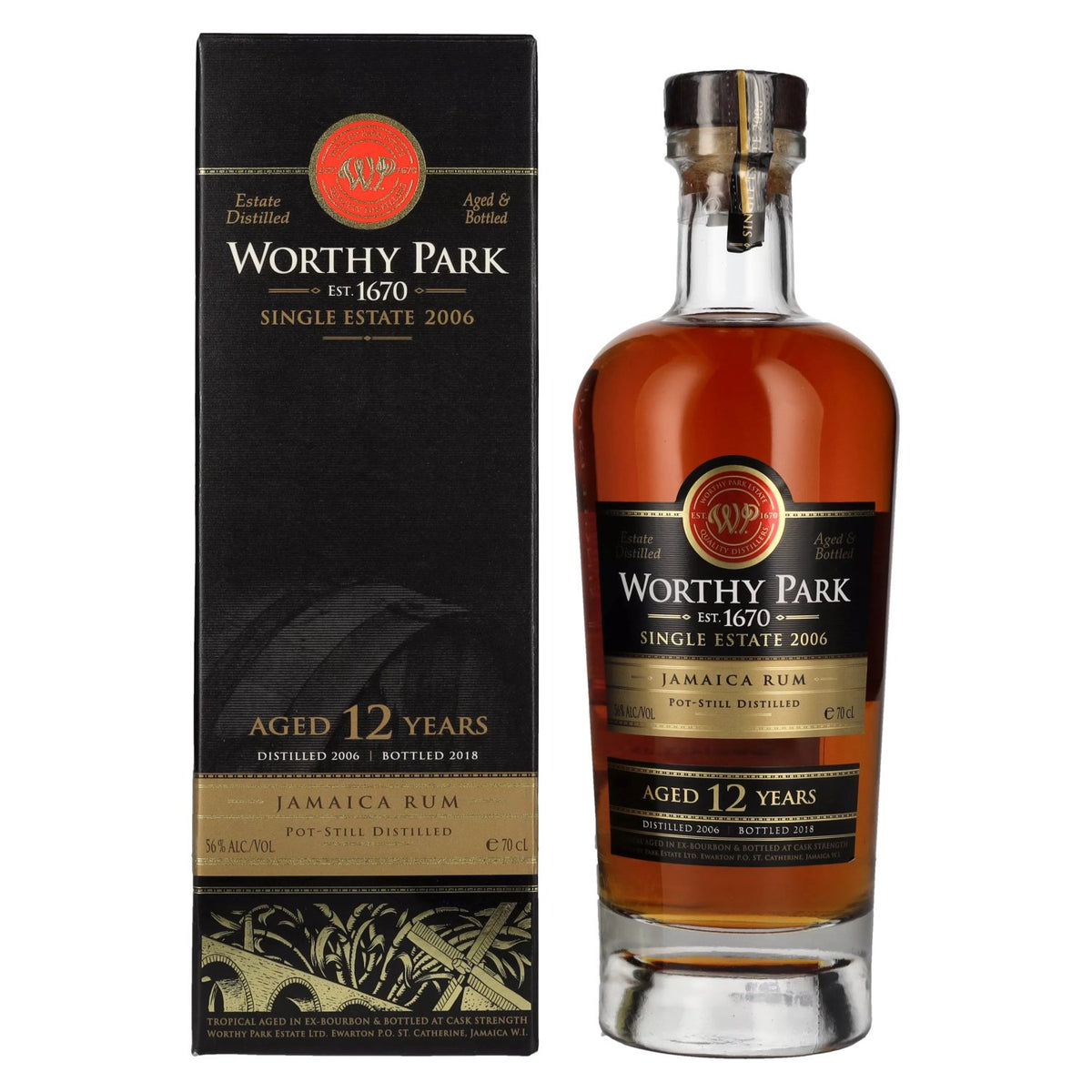 Worthy Park 12 Years Old Single Estate Jamaica Rum 2006 56% Vol. 0,7l in Geschenkbox