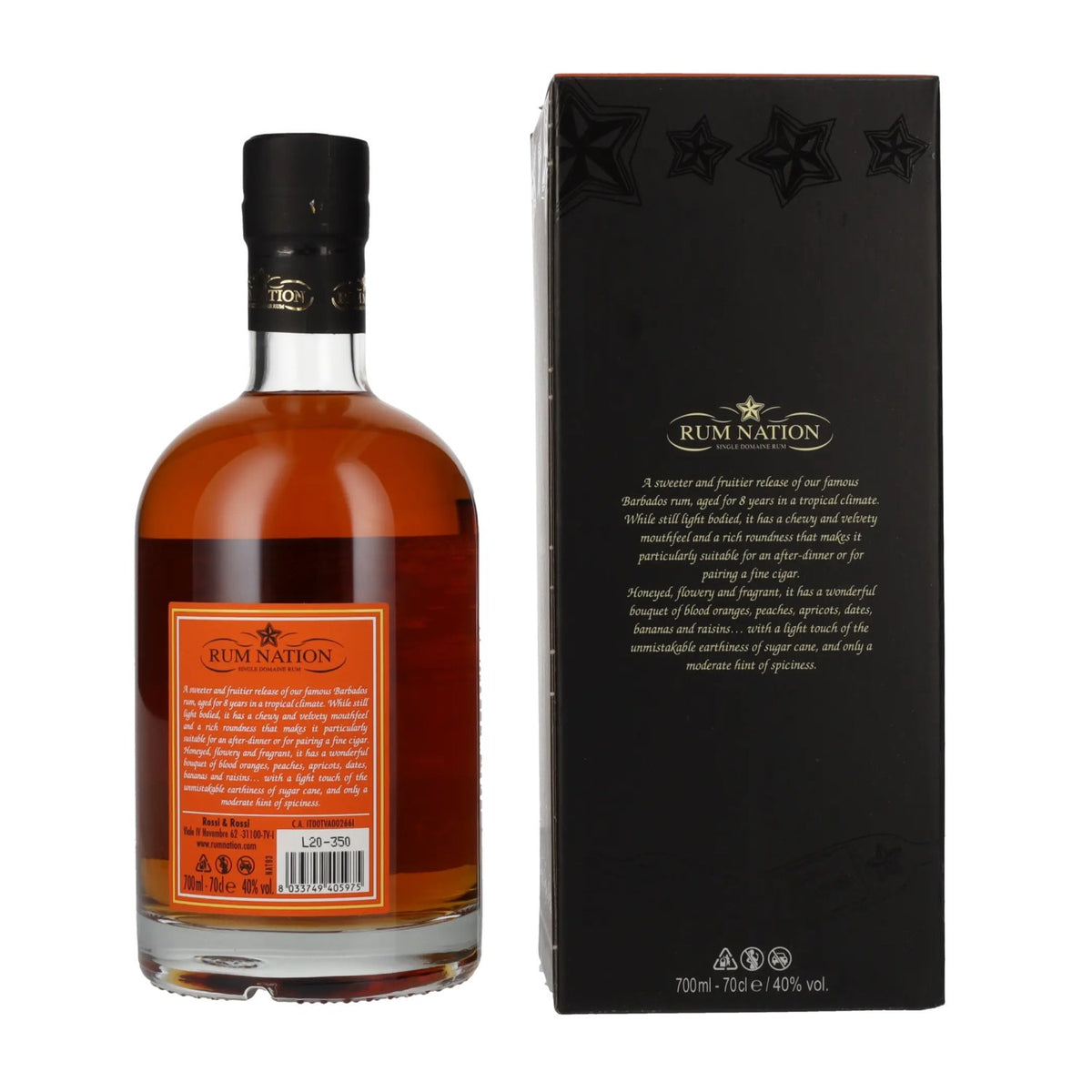 Rum Nation Barbados 8 Years Old Limited Edition 40% vol. 0,7 l in geschenkverpakking