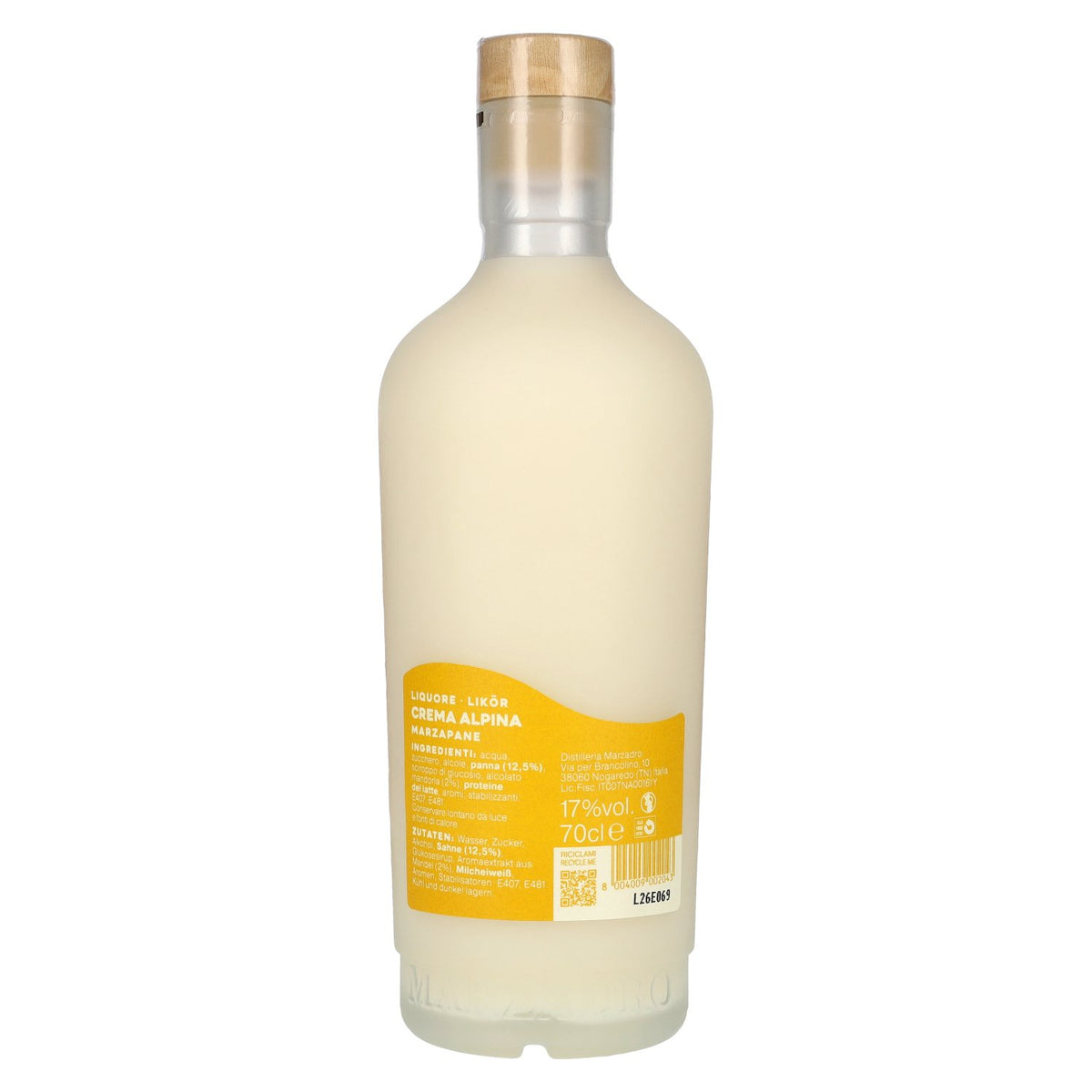 Marzadro Crema Alpina Marzipan Liqueur 17% vol. 0.7 l