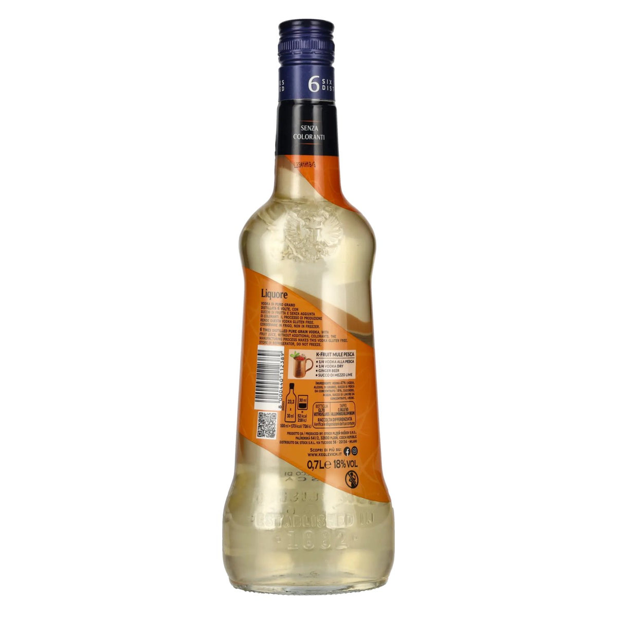 Keglevich with Pure Vodka & Pure Fruit PESCA 18% Vol. 0,7l