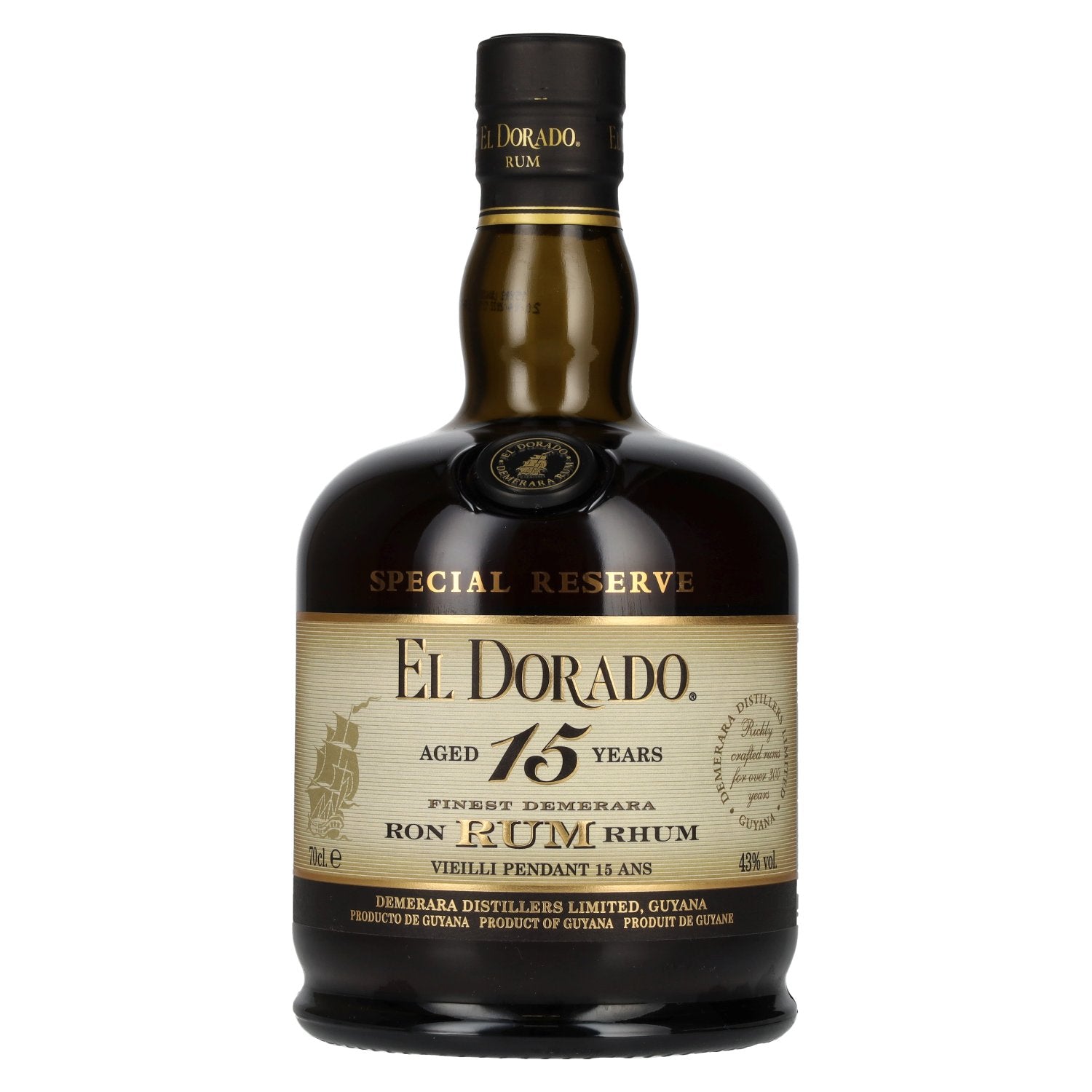 El Dorado 15 Years Old Finest Demerara Rum SPECIAL RESERVE 43% Vol. 0,7l