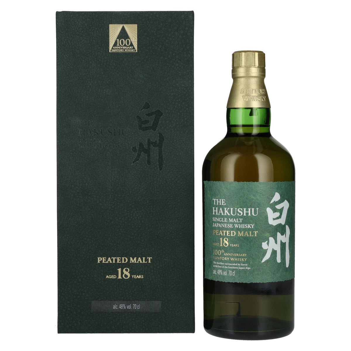 Suntory The Hakushu 18 Years Old 100th ANNIVERSARY EDITION Single Malt Whisky 48% Vol. 0,7l in Geschenkbox