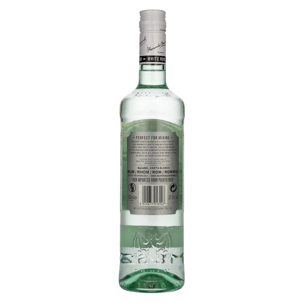 Bacardi Ron Carta Blanca Superior 37.5% ABV 0.7l