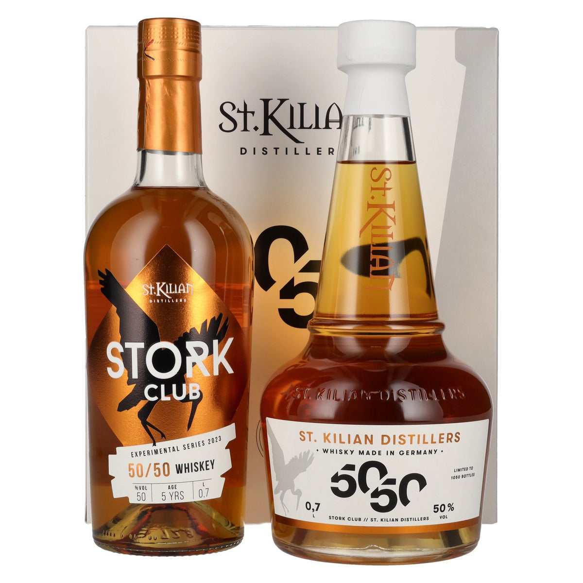 St. Kilian STORK CLUB 50/50 Experimental Series 2023 50% Vol. 2x0,7l in Geschenkbox
