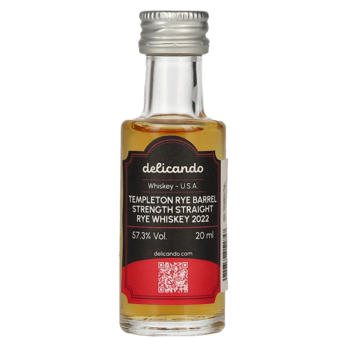 Templeton Rye Barrel Strength Straight Rye Whiskey 2022 57,3% Vol. 0,02l