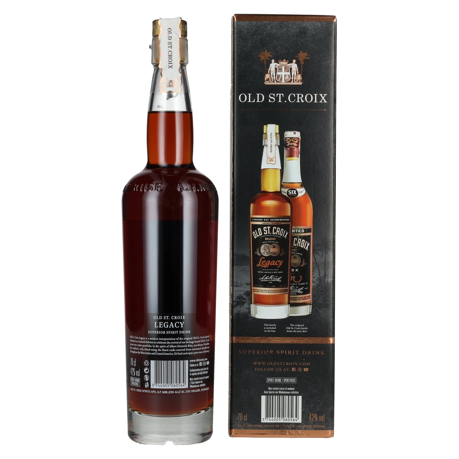 Old St. Croix A.H. Riise XO Legacy Reserve Superior Spirit Drink 42% Vol. 0,7l in gift box
