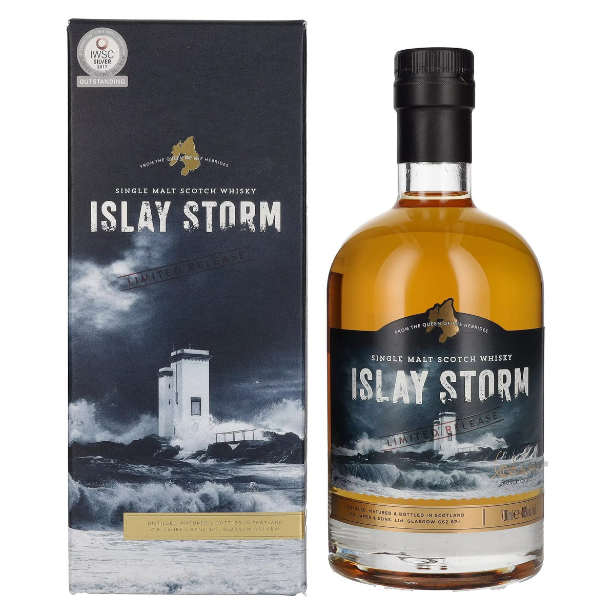 Whisky écossais single malt Islay Storm, 40 % vol., 0,7 l, dans un coffret cadeau