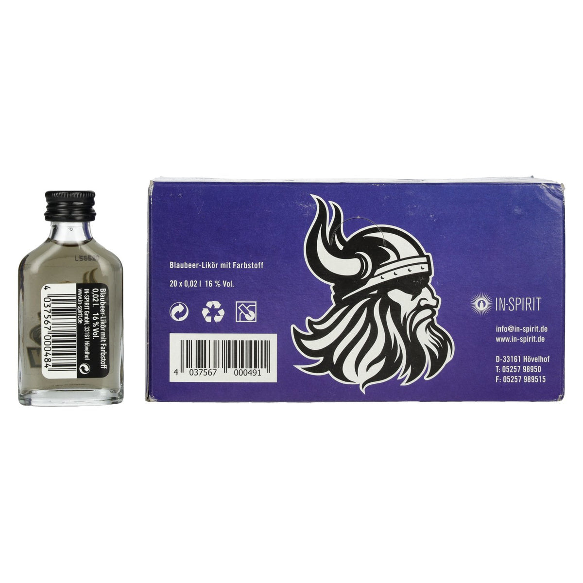 Saufen Liqueur Blaubeer-Likör 16% Vol. 20x0,02l