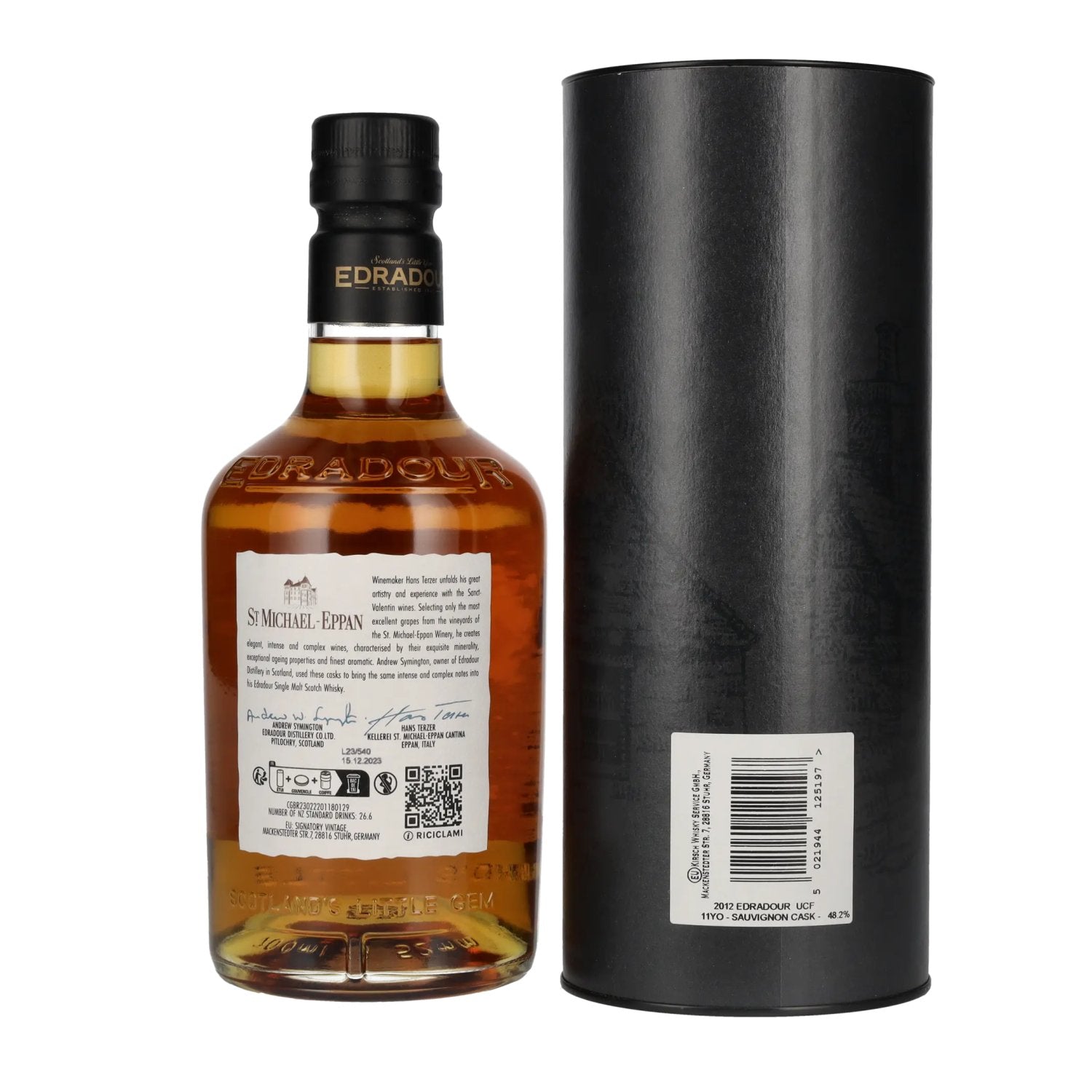 Edradour 11 ans d'âge ST. MICHAEL-EPPAN Sauvignon Cask n° 1001 2012 48,2 % vol. 0,7 l dans un coffret cadeau