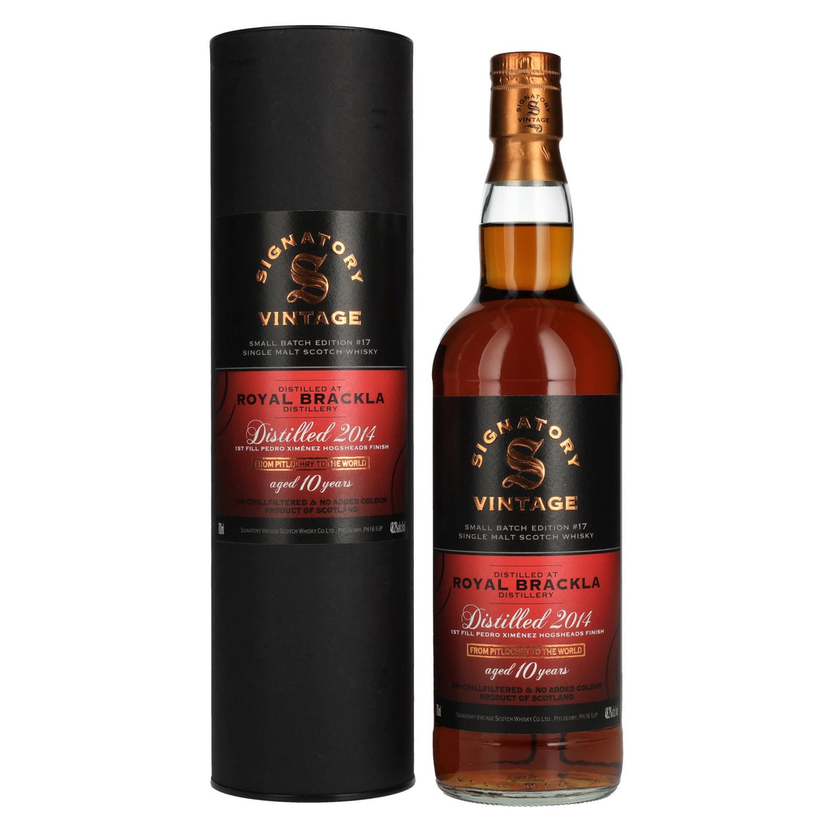 Signatory Vintage Small Batch Edition ROYAL BRACKLA 10 Years Old Single Malt #17 2014 48,2% Vol. 0,7l in Geschenkbox