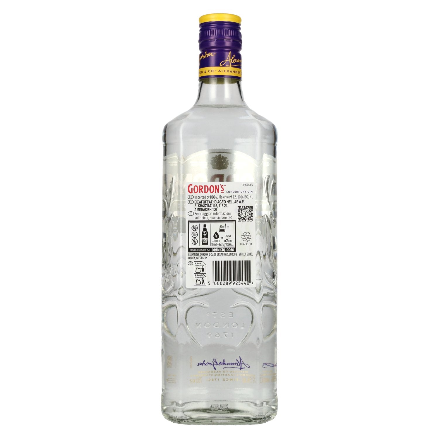 Gordon's London Dry Gin 37.5% ABV 0.7l