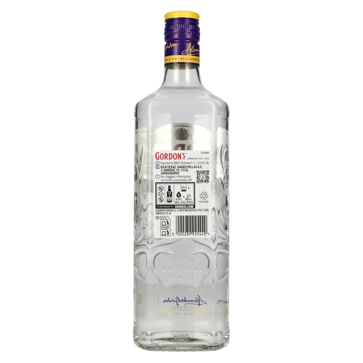 Gordon's London Dry Gin 37.5% ABV 0.7l