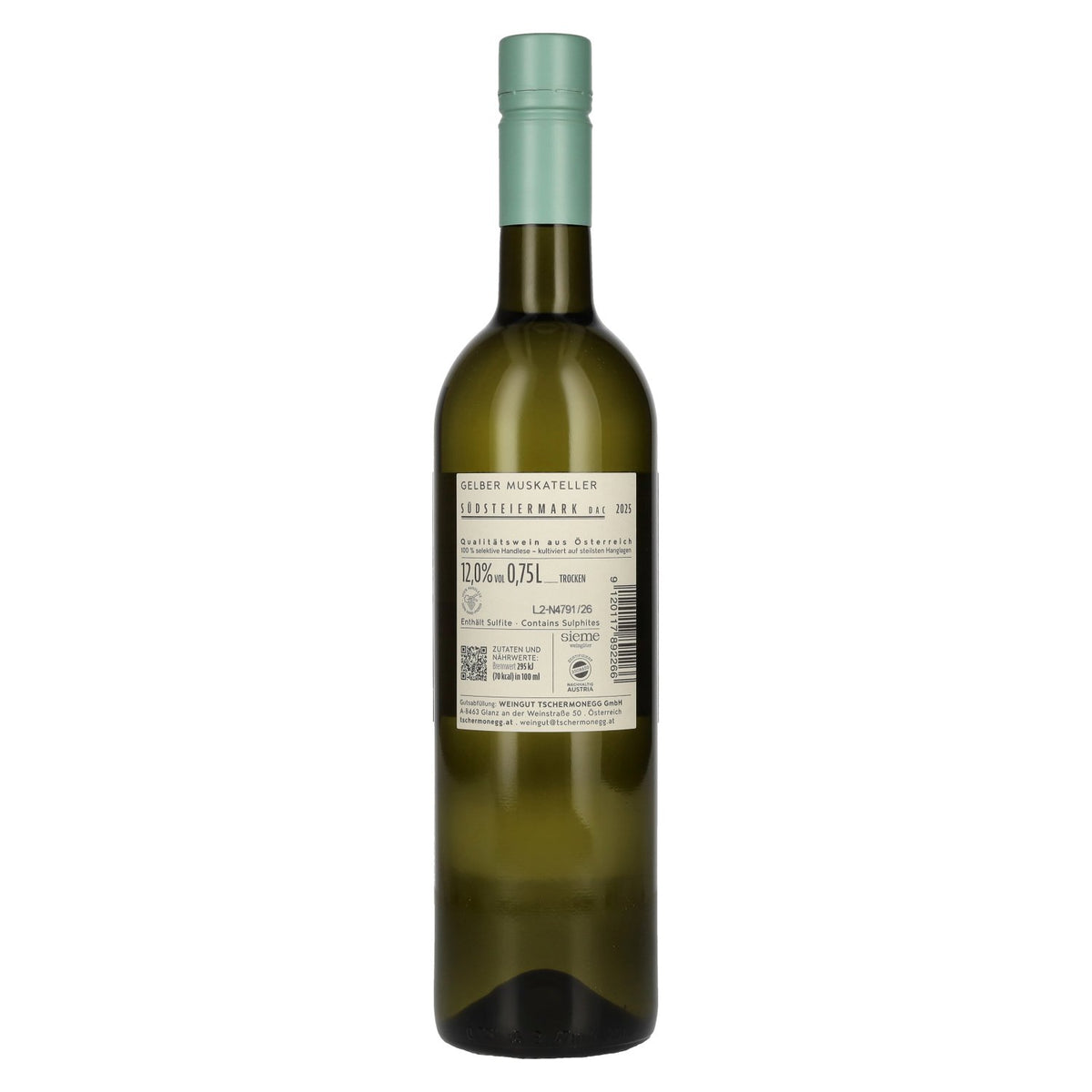 Tschermonegg Yellow Muscat, South Styria DAC 2025, 12% ABV, 0.75 l
