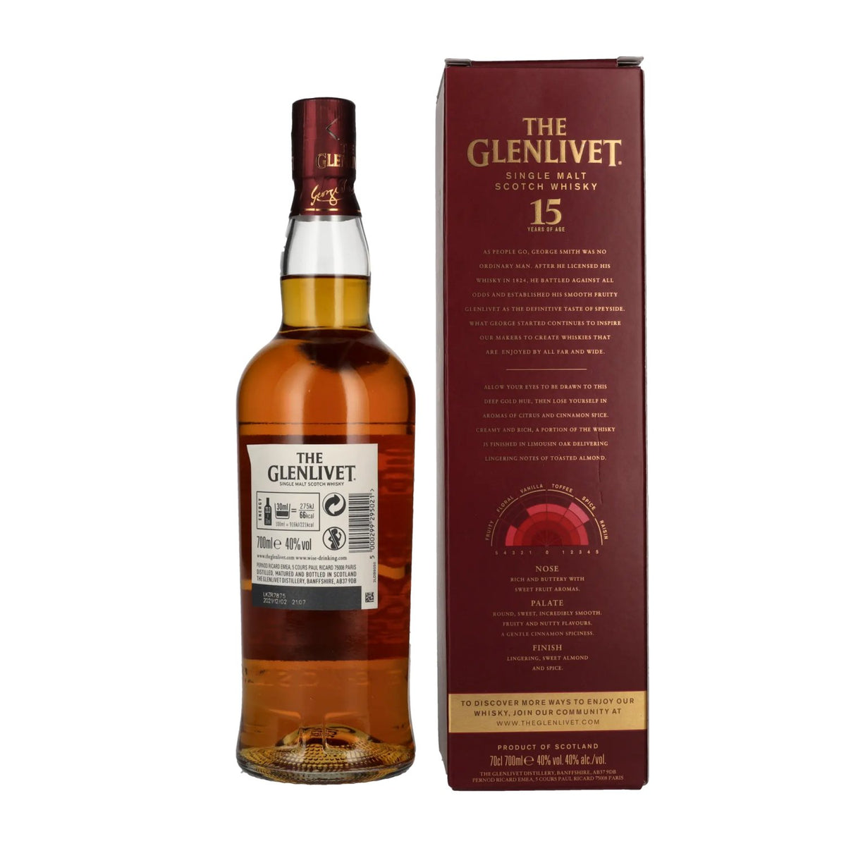 The Glenlivet 15 Years Old FRENCH OAK RESERVE 40% Vol. 0,7l in Geschenkbox