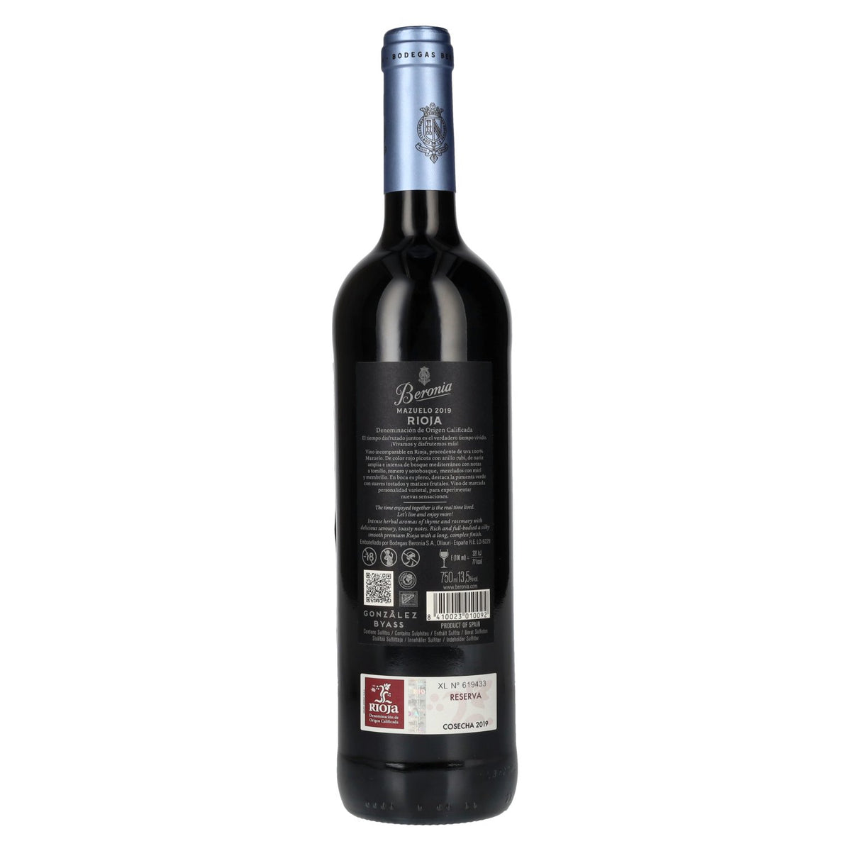 Beronia Mazuelo Reserva Rioja DOC 2019 13,5% Vol. 0,75l