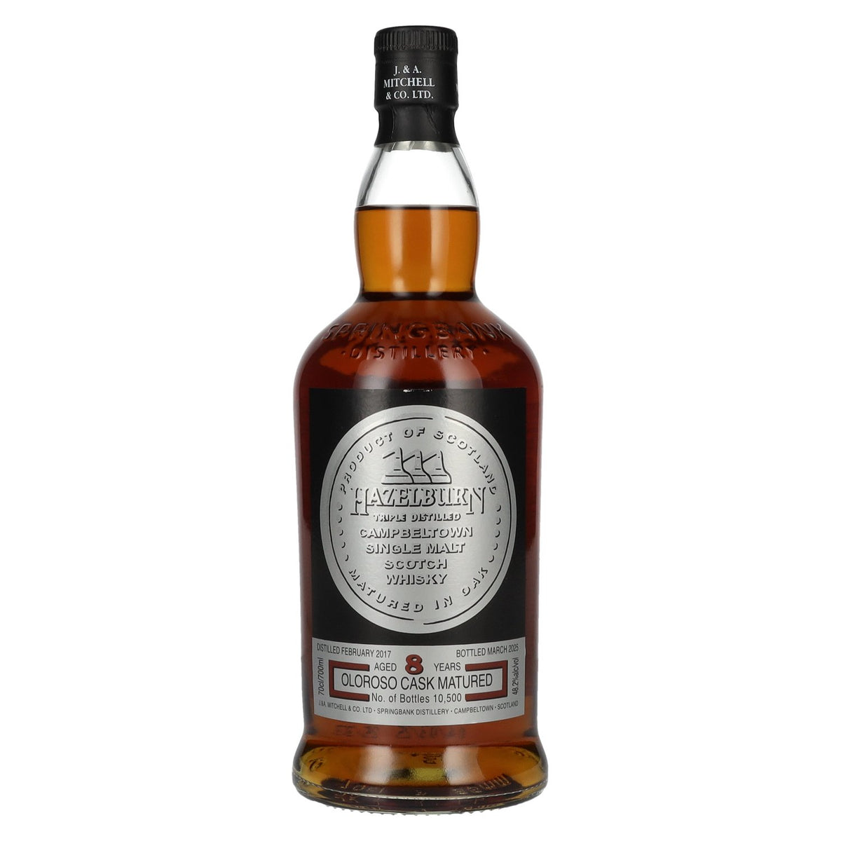 Hazelburn 8 Years Old Oloroso Cask-Matured Campbeltown Single Malt Scotch Whisky 48.2% vol. 0.7 l