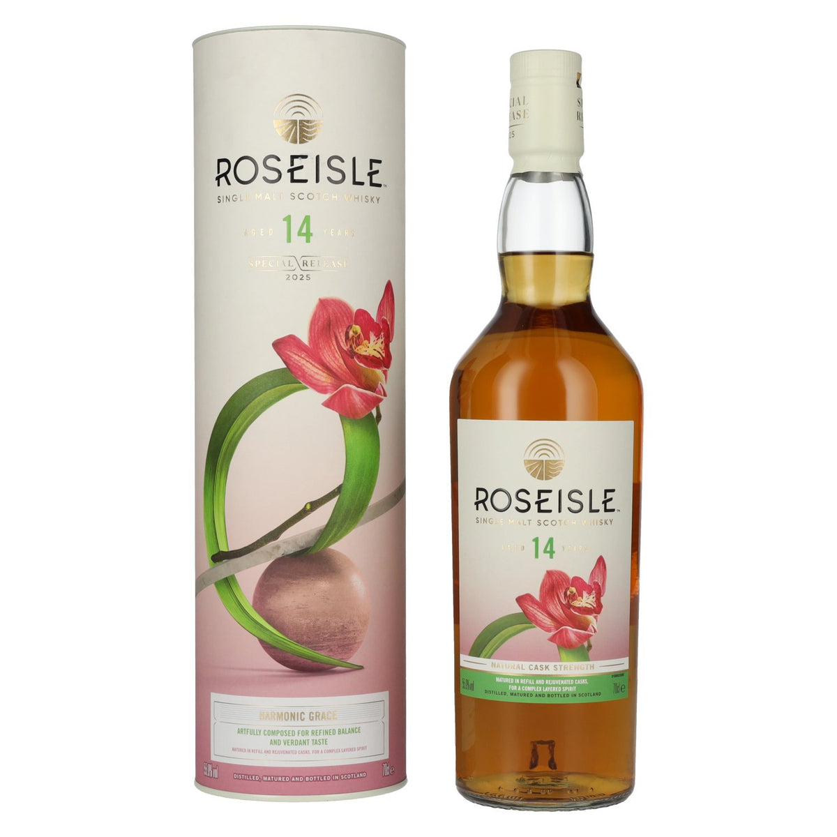 Roseisle 14 Years Old HARMONIC GRACE Single Malt Special Release 2025 55.9% vol. 0.7l in a gift box
