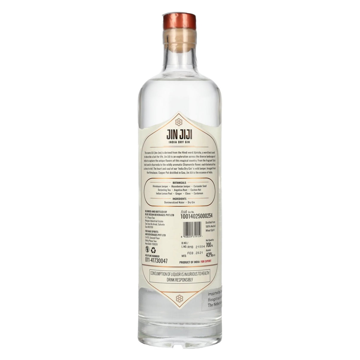 Jin Jiji India Dry Gin 43 % vol. 0,7 l
